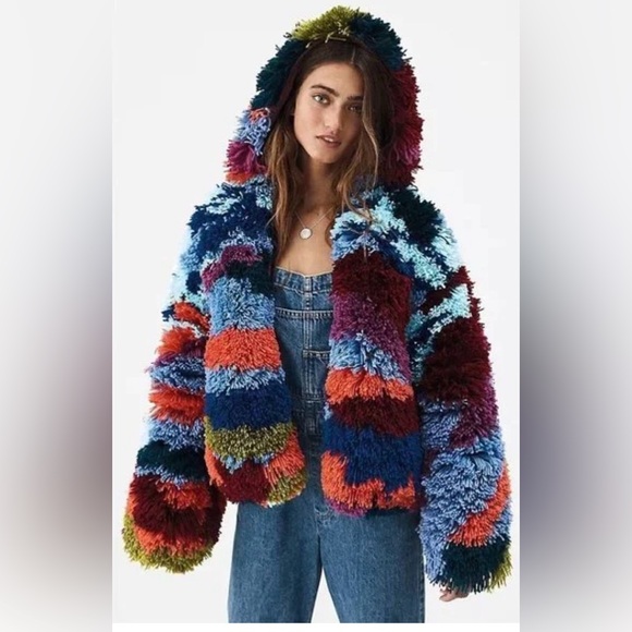 Free People Paint By Numbers Oversized Hooded coat